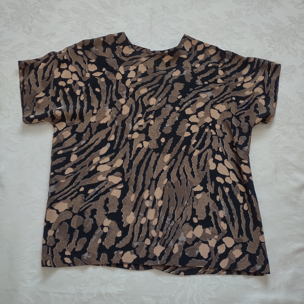 Saint Germain Paris vintage leopard top dolman short sleeves